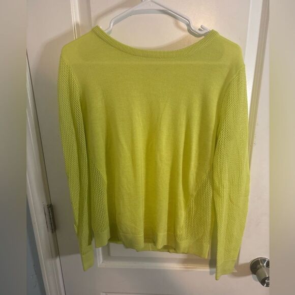 CAbi Vibrant Yellow Crew Neck Sweater size m EUC - Picture 1 of 4